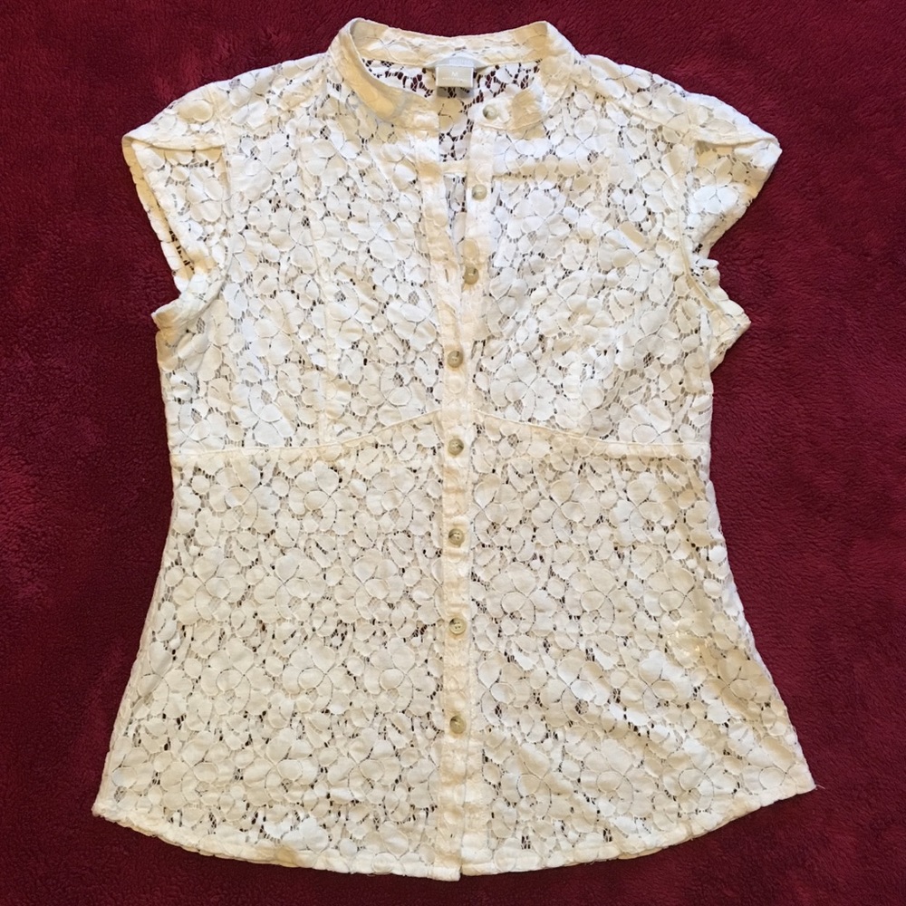 Michael Kors Ivory Lace Top